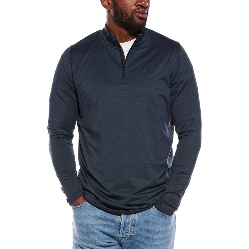 Oakley Mens  Gravity Range 1-4-Zip Pullover, Navy
